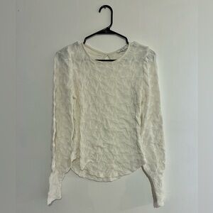 Puff Sleeve Blouse with textured Knit fabric